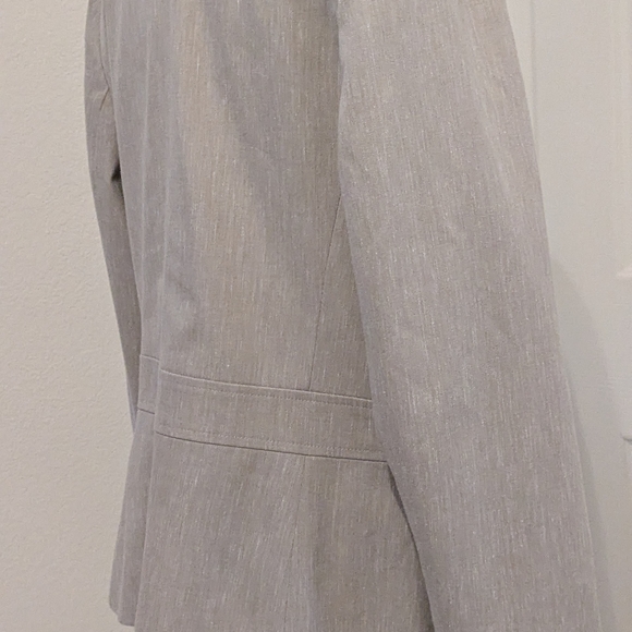 Ann Taylor Linen Blend Suit Set Beige Blazer Jacket Pants Workwear Career - Picture 7 of 9